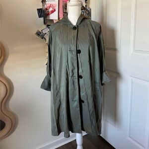 Maralyce Ferree Olive Raincoat Large